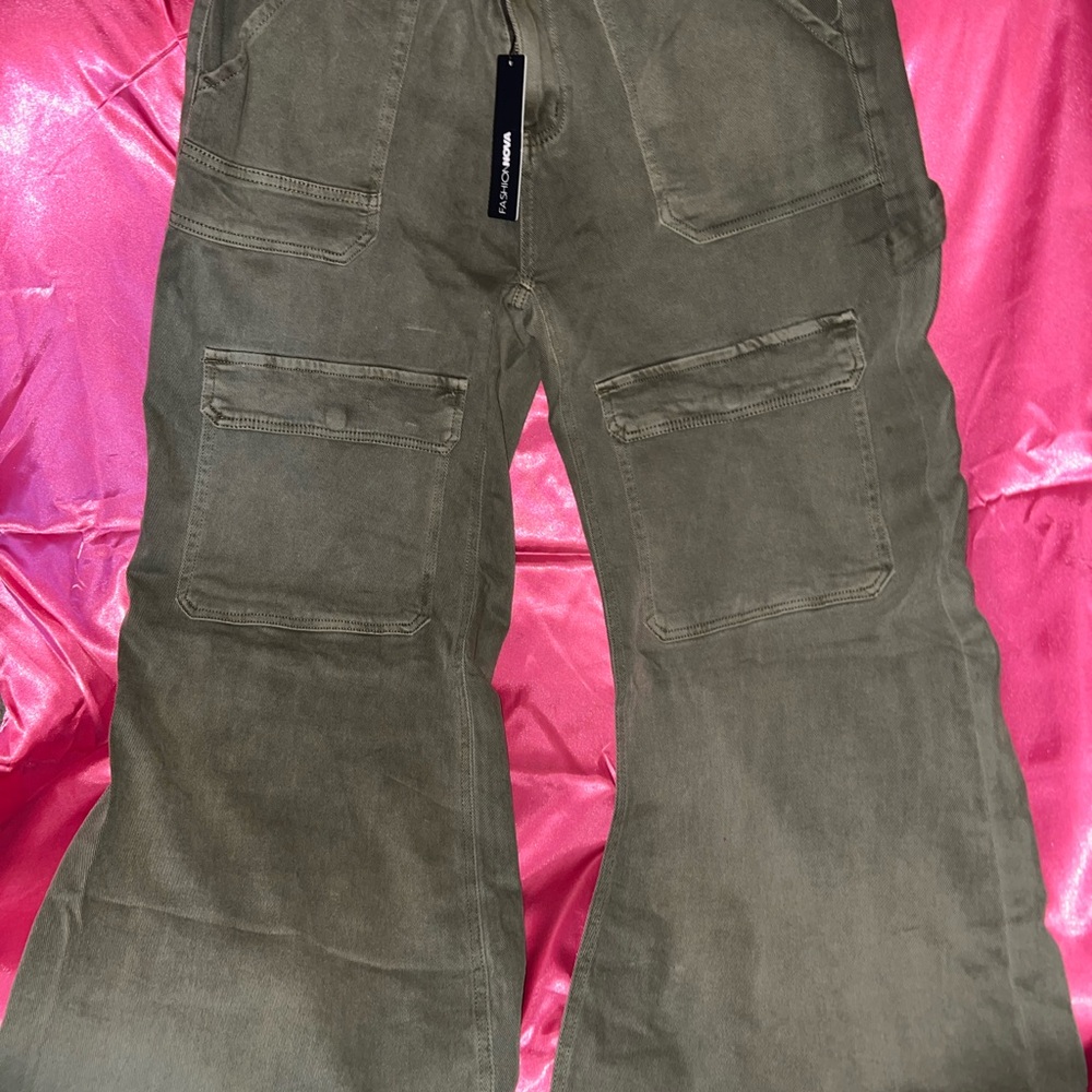 Fashion Nova Olive Cargo Pants